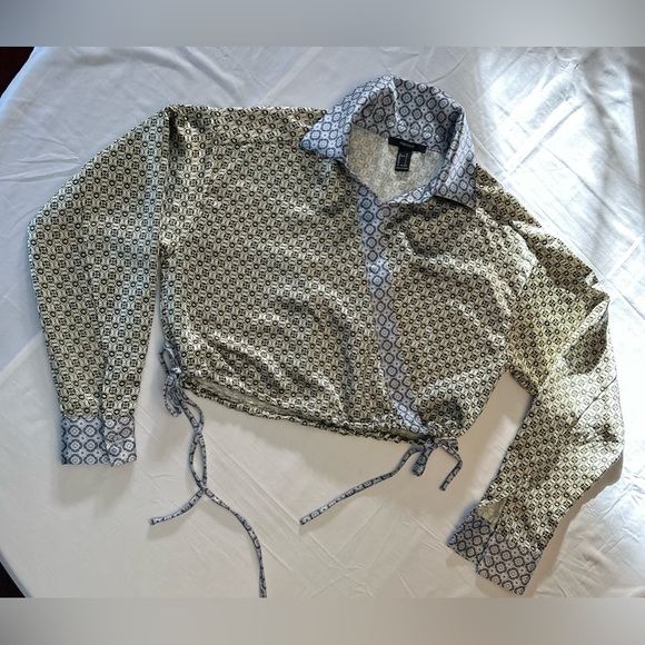 Forever 21 Abstract Print Crop Top / pre-owned - Picture 7 of 11